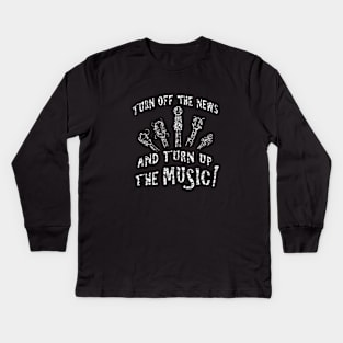 Turn Up The Music Kids Long Sleeve T-Shirt